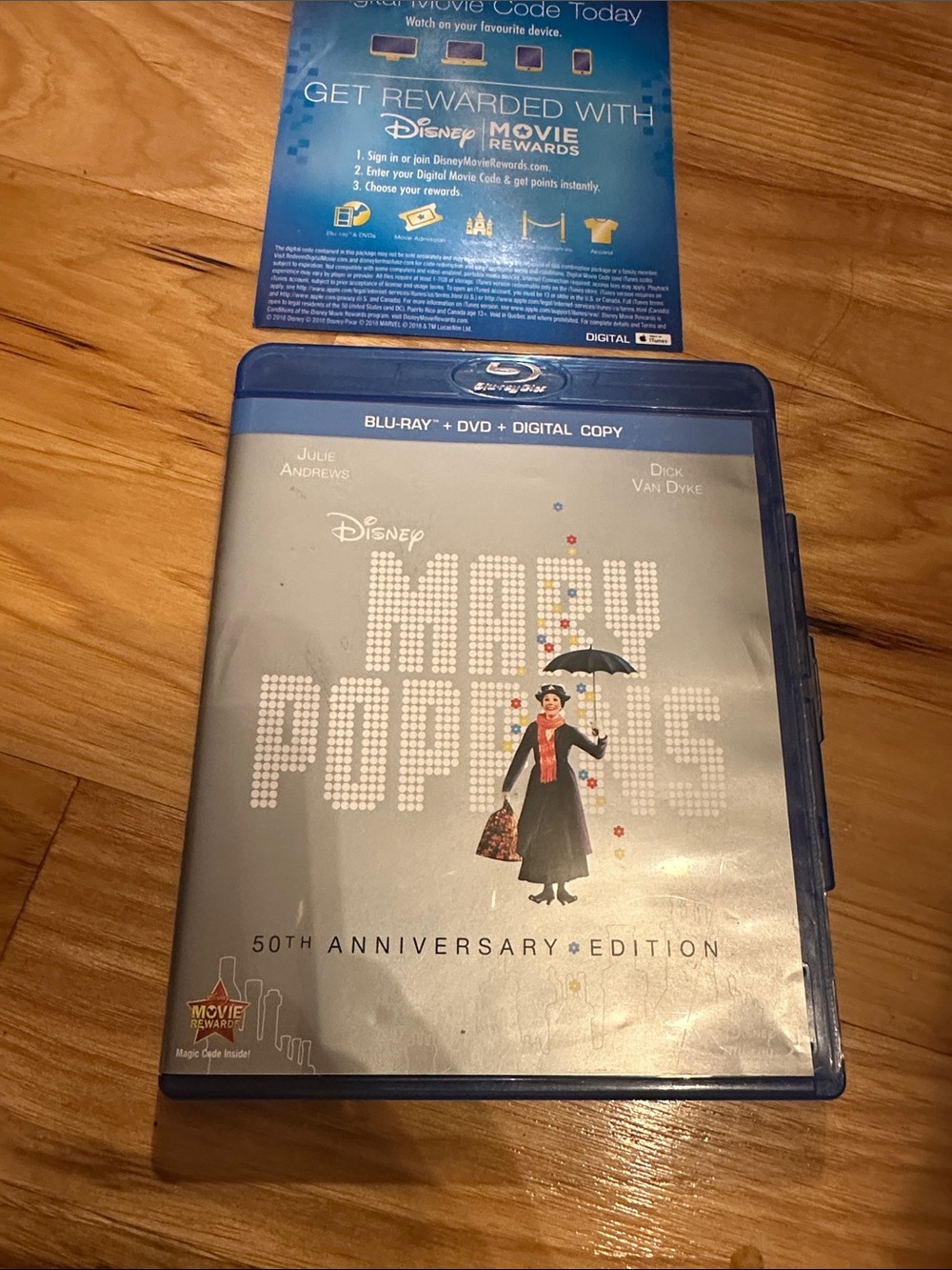 50th Anniversary Disney Mary Poppins DVD, Blu-ray & Digital copy. Like new